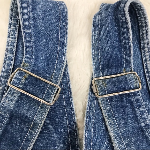 BIG‎ SMITH Mens Distressed Denim Bib Overalls Chore Farm Carpenter Size 39 - Picture 5 of 16